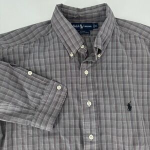 Ralph Lauren Blake Men's XL Checkered Button Down Shirt Long Sleeve Cotton